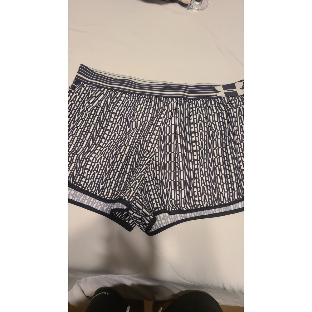 Under Armour Running Shorts Black/White Printed Shorts Women's Size Medium
